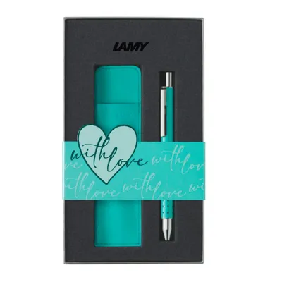 Immagine prodotto di LAMY 1239941 LAMY swift lagoon Tintenroller-Set türkis 0,5 mm, Schreibfarbe: blau, 1 St.