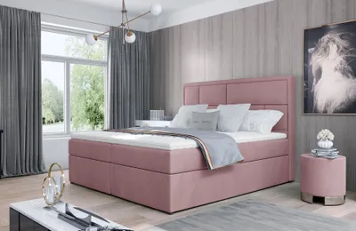 Obrázek produktu pro Manželská postel 180x200 OVARIO - růžová