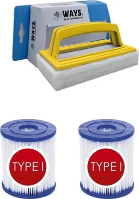 Produktbild von Bestway - C geeignet für Filterpumpe 58381 - 2 Stück & WAYS Scheuerbürste