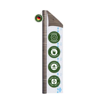 Produktbild von Klebefolie Klebefolie Möbel – Möbelfolie selbstklebend Holzoptik Fichte Grau, 45 x 200 cm, zuschneidbar, rückstandsfrei entfernbar – Veluxis