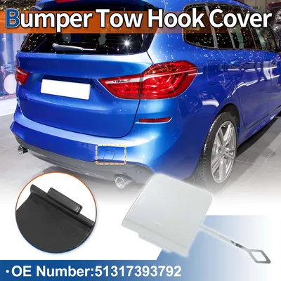 Image de Couvercle De Crochet De Remorquage Arriššre Pour Pare-Chocs De Voiture, Capuchon De Remorquage Blanc MinšŠral AdaptšŠ Pour Bmw SšŠrie 2 F45 2014-2018 No.51317393792 - Pack De 1