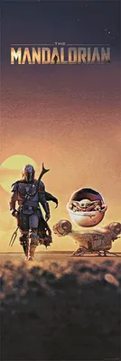 Immagine prodotto di Poster di The Mandalorian con Grogu, 30,5 x 91,5 cm