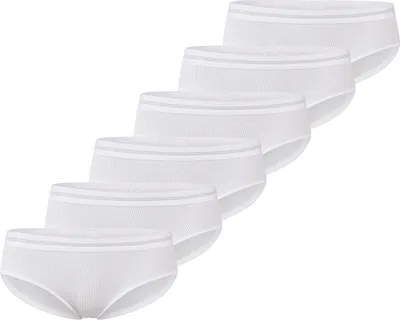 Produktbild von Schiesser 6er Pack Teens Girls Long Life Baumwolle Panty Webgummibund mit schimmernden Polyester Fäden, Höchste Qualität und Langlebigkeit, Elastische Doppelripp-Qualität