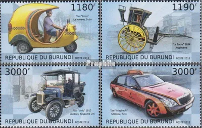 Produktbild von Briefmarken Burundi 2012 Mi 2893-2896 (kompl.Ausg.) postfrisch Droschken und Kraftdroschken