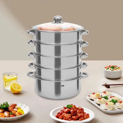 Produktbild von 32 cm Dampfgarer aus Edelstahl mit 5-lagigem Design