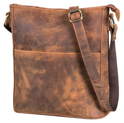Produktbild von LEABAGS Leder Handtasche Damen I Premium Echtleder Umhängetasche I Damen Schulte