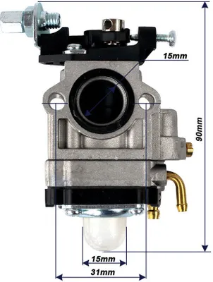 Image de Carburateur Florabest FBS 43 A1 FBK 4 B2 4in1 Parkside PBK 4 A1 PBS 2 A1 Motorsense