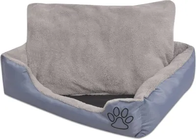 Produktbild von The Living Store Hundebett mit gepolstertem Kissen Größe XXL Grau