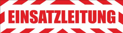 Produktbild von INDIGOS UG - Magnetschild "Einsatzleitung " mit Rahmen 30 x 8 cm - Magnetfolie für Auto / LKW / Truck / Baustelle / Firma
