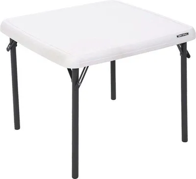 Produktbild von Famanu Kinderspeeltisch aus Kunststoff und Metall - 61 x 61 x 54 cm, Weiß
