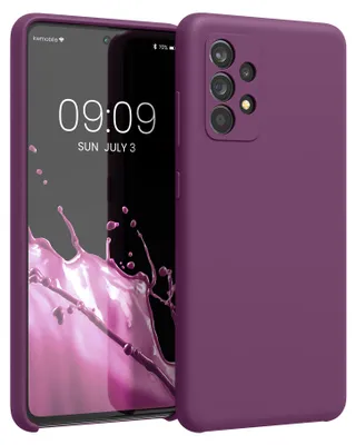 Produktbild von kwmobile Handyhülle für Samsung Galaxy A52 / A52 5G / A52s 5G Hülle - Case Silikon - Kabelloses Laden - Schutzhülle Cover in Magenta Lila