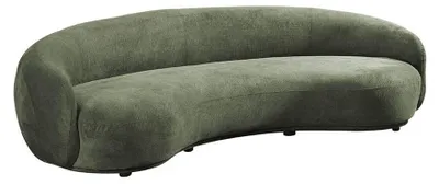 Produktbild von HOME DELUXE - Sofa CASARA 258 x 128 x 72 cm - Webstoff Dunkelgrün I Modernes Wohnzimmer Sofa, 3 - Sitzer
