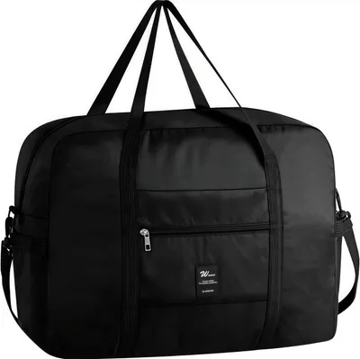 Produktbild von Reisetasche, Handgepäck Tasche, Groß Reisetasche für Flug, Untersitz-Reisetasche, Sporttasche, Wasserfest, Schwarz