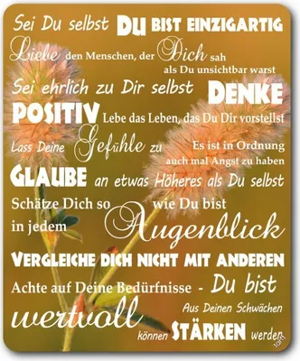 Produktbild von Inspiration Mauspad - Du Bist Einzigartig, Wildblumen (23 x 19 cm)
