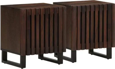 Produktbild von Nachttische 2 Stk. 40x34x46 cm Massivholz Mango