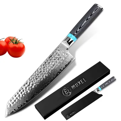Zdjęcie produktu dla Nóż szefa kuchni ze stali nierdzewnej Damascus 67 warstw profesjonalny nóż uniwersalny nóż kuchenny bardzo ostre ostrze noża