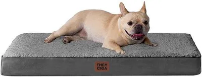 Produktbild von Orthopädisches Hundebett für kleine Hunde 76x51x9cm, Waschbar, weiches Hundekissen, Hundematratze für den Hundebettbereich, grau