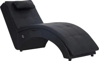 Obrázek produktu pro vidaXL Masážní lehátko s polštářem Black Faux Leather