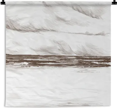 Produktbild von MuchoWow® Wandteppich Wandbehang Strand - Meer - Himmel 150x150 cm Tapisserie Dekoration Wandtuch - Wohnaccessoires - Modernes