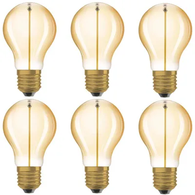 Produktbild von 6 x Osram LED Magnetic Filament Birne A60 Vintage 1906 1,8W = 8W E27 80lm Warmweiß 2700K
