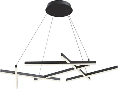 Produktbild von Hängelampe LED Aluminium 101 cm breit H: max. 66 cm Schwarz 3000 K warmweiß 3100 lm Modern Pendelleuchte