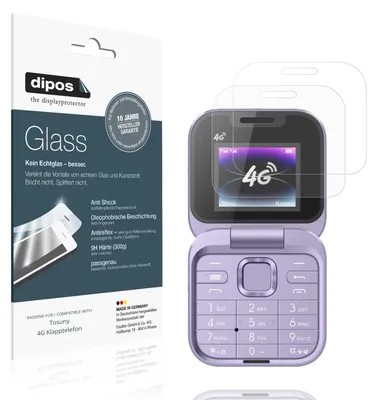 Immagine prodotto di 2x Pellicola Protettiva per Tosuny 4G Klapptelefon Protezione opaco Vetro Flessibile 9H dipos