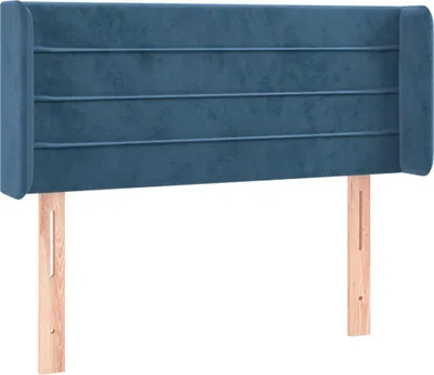 Produktbild von vidaXL Kopfteil mit Ohren Dunkelblau 103x16x78/88 cm Samt