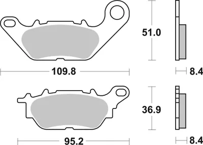 Produktbild von Scooterbelag SBS 227CT (Satz pro Scheibe) Carbon Tech