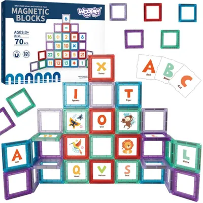 Imagen del producto de Woopie Bloques Espaciales Magnéticos Letras de Aprendizaje 70 Piezas