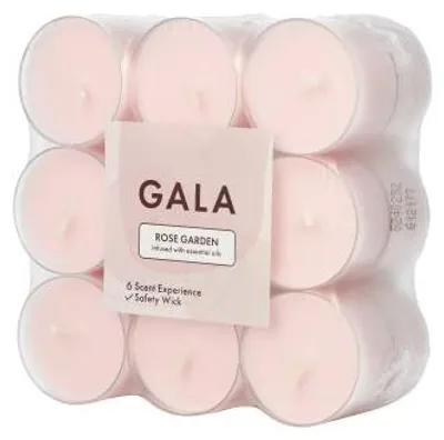 Produktbild von 108 Gala GALA Duftlichte Ø 38 mm, 24 mm rose - Rose Garden in Polycarbonathülle 96830