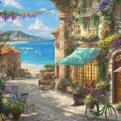 Produktbild von NORIMPEX Kleiner Ofen nach Zahlen Stadt am Meer 40x50cm