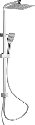 Produktbild von SCHÜTTE Duschset SILVER RAIN, große Regendusche, Handbrause mit 3 Strahlarten, höhenverstellbare Brausestange, Chrom