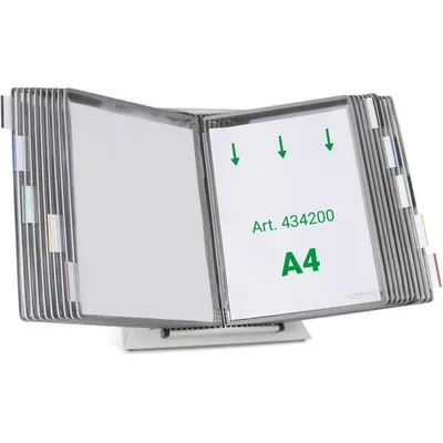 Produktbild von tarifold Sichttafelsystem 434200 DIN A4 grau mit 20 St. Sichttafeln