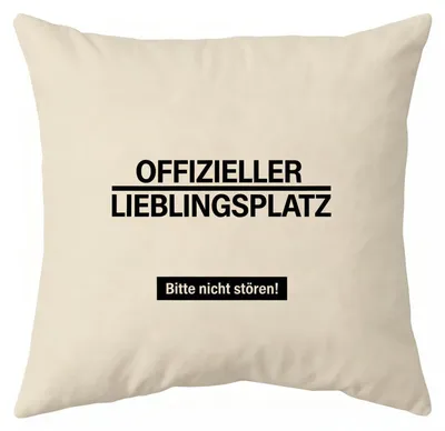 Produktbild von Outdoor Deko Kissen "Lieblingsplatz" 40x40 cm Wetterfest für Garten, Terrasse, Balkon