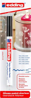 Zdjęcie produktu dla Edding e-751, Czarny, Czarny, Biały, Drobny, Końcówka pociskowa, Okrągły, 1 mm