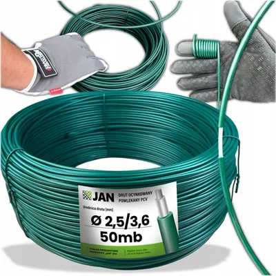 Zdjęcie produktu dla DRUT NACIĄGOWY sadowniczy POWLEKANY OC PCV zielony fi 3,6mm 50mb