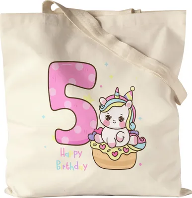 Produktbild von Happy Birthday Jutebeutel Stoffbeutel Geburtstagskind Geburtstag Alles Gute Happy Birthday Party Einhorn