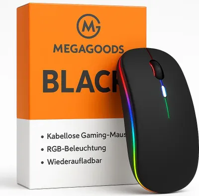 Image de RGB Wireless Gaming Mouse Bluetooth rechargeable LED 3600 DPI FR.
