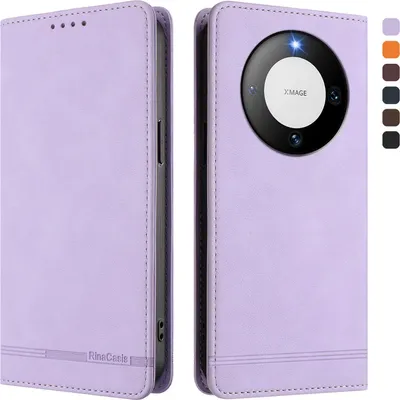 Obrázek produktu pro Pouzdro pro Huawei Mate 60 Pro/Mate 60 Pro+, retroPolyuretankožené flip pouzdro s stojánkem a přihrádkami na karty Fialový