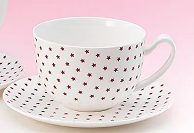 Produktbild von Jumbotasse mit Sternenmotiv aus Fine Bone China, 0,5 Liter