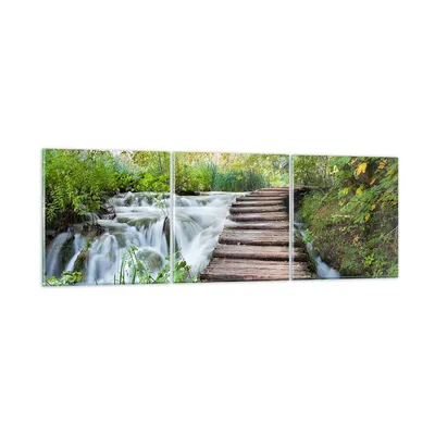 Produktbild von Bilder auf glas - Nationalpark Natur Kieselsteine - 90x30cm - Glasbilder - Wandbilder - Kunstdruck - zum Aufhängen bereit - Wanddekoration aus Glas - Glas Bilder - Wandbild auf Glas - GCA90x30-0355