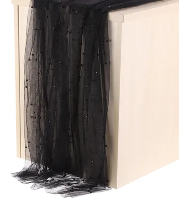 Produktbild von Tischläufer mit Perlen - Transparente Tüll für Hochzeit und Feier