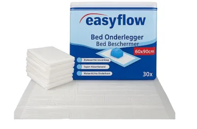 Immagine prodotto di Easyflow - Pannolini per incontinenza per materassi - 30 pezzi - 60 x 90 cm - Alta qualità - Monouso - Uso versatile