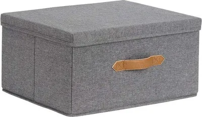 Produktbild von Famanu Aufbewahrungsbox mit Deckel - Grau - 43x33x21 cm