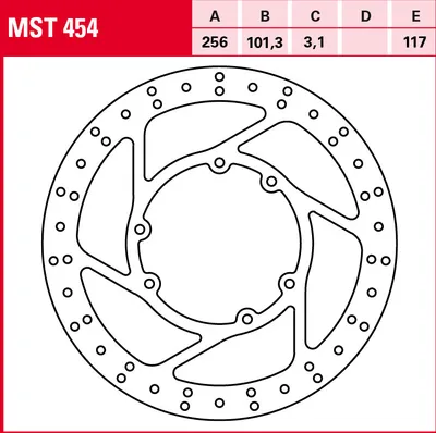 Produktbild von TRW Bremsscheibe Allround starr MST454 CRF250L MD38