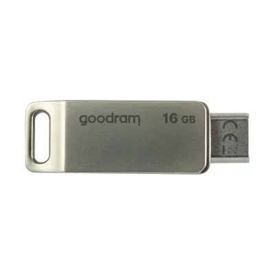 Zdjęcie produktu dla Goodram ODA3, 16 GB, USB Type-A / USB Type-C, 3.2 Gen 1 (3.1 Gen 1), 60 MB/s, Obrotowy, Srebrny