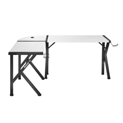 Image de Huzaro Hero 6.3 Blanc Bureau de jeu, en forme de L avec accessoires