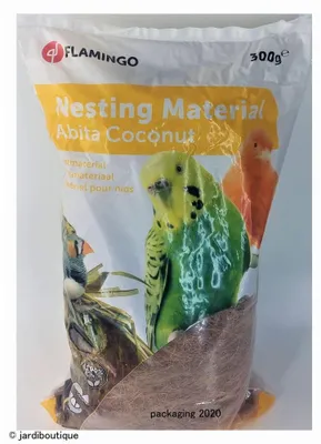 Zdjęcie produktu dla Materiał do budowy gniazd Flamingo Abita, kokosowy, brązowy, 300g. Kolor: brązowy, waga: 300g