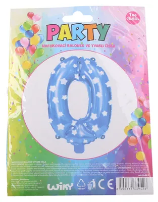 Image de Ballon Gonflable - Chiffre 0 Bleu