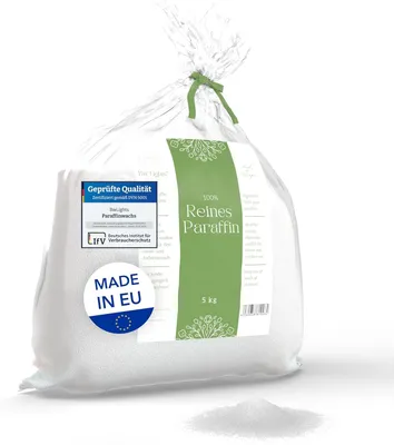 Obrázok produktu pre Parafínový vosk 5 kg, biely, na výrobu sviečok, pre kreatívne projekty